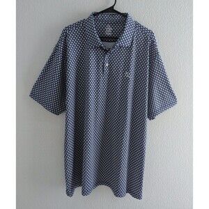 Rhoback Short Sleeve Performance Polo Men's Size 3XL Mississippi Magnolia Blue